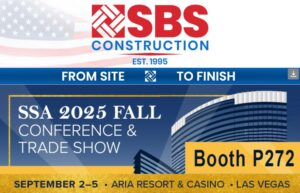 SBS Construction at the SSA Fall Conference 2025 banner